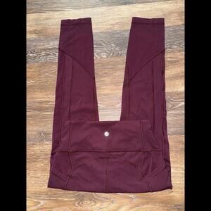 Lululemon All The Right Places High Rise Crop II With Pockets 23” Cassis Size 4